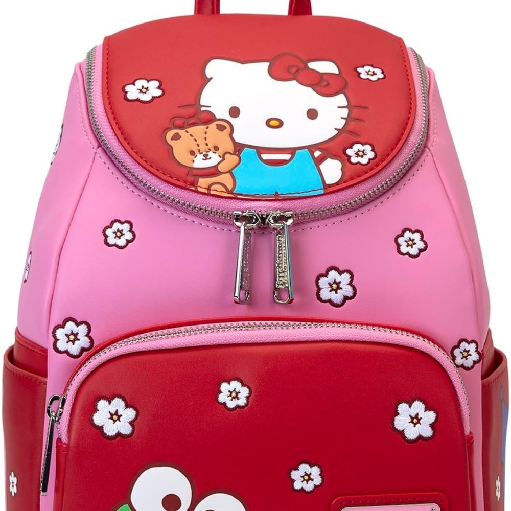 Loungefly Red and Pink Hello Kitty Backpack